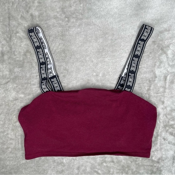 Pink Victoria's Secret Unlined Bralette with Logo Straps Size M - Picture 1 of 7